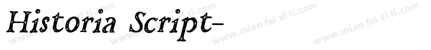 Historia Script字体转换